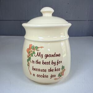 Vintage Grandma Cookie Jar 8" Ceramic Canister House of Lloyd Kitchen Decor